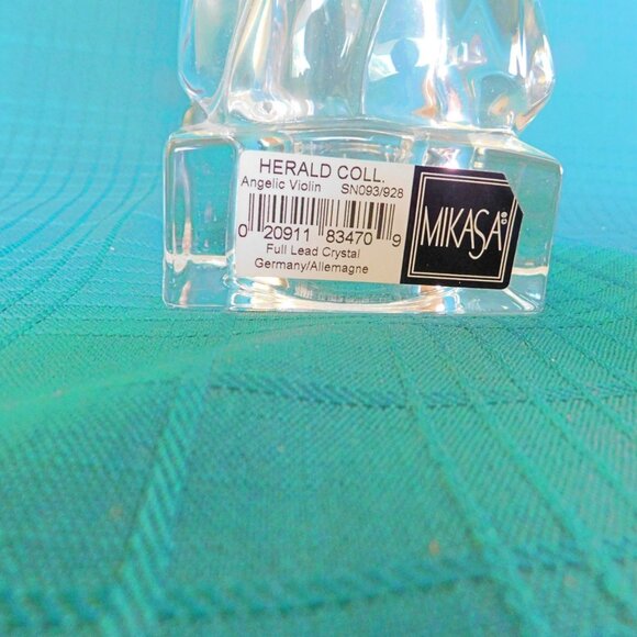 Mikasa crystal figurine Herald Collection Angelic Violin Germany mint condition - Picture 7 of 7